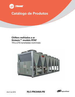 Catálogo de Produtos Chillers resfriados a ar
