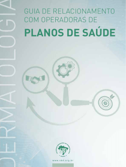 PLANOS DE SAÚDE - Sociedade Brasileira de Dermatologia