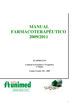MANUAL FARMACOTERAPÊUTICO 2009/2011