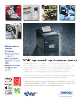 SP542: Impressora de impacto com mais recursos