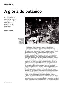 a glória do botânico - Revista Pesquisa FAPESP