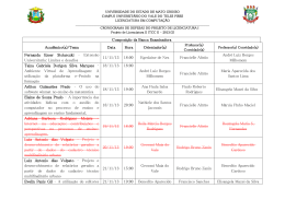 Composição da Banca Examinadora Acadêmico(a)/Tema Data