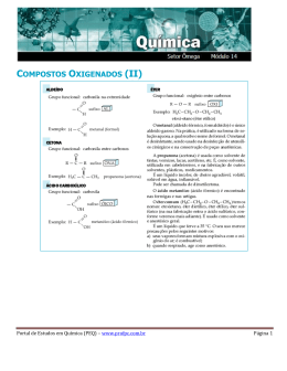 COMPOSTOS OXIGENADOS (II) - Portal de Estudos em Química