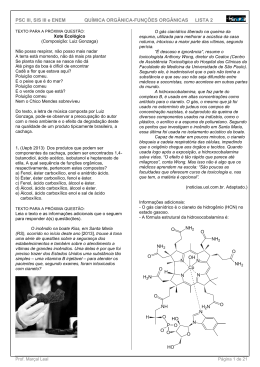 PSC III, SIS III e ENEM QUÍMICA ORGÂNICA