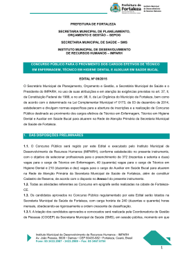 Edital 09/2015 - Prefeitura Municipal de Fortaleza