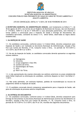 Edital nº 03/2014 - Prefeitura de Aracaju