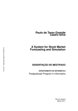 Paulo de Tarso Gomide Castro Silva A System for Stock Market
