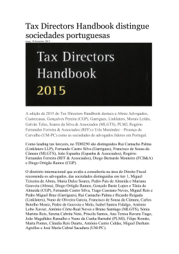 Tax Directors Handbook distingue sociedades portuguesas
