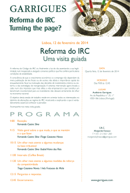 A Reforma do IRC