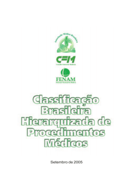 cbhpm - Conselho Federal de Medicina