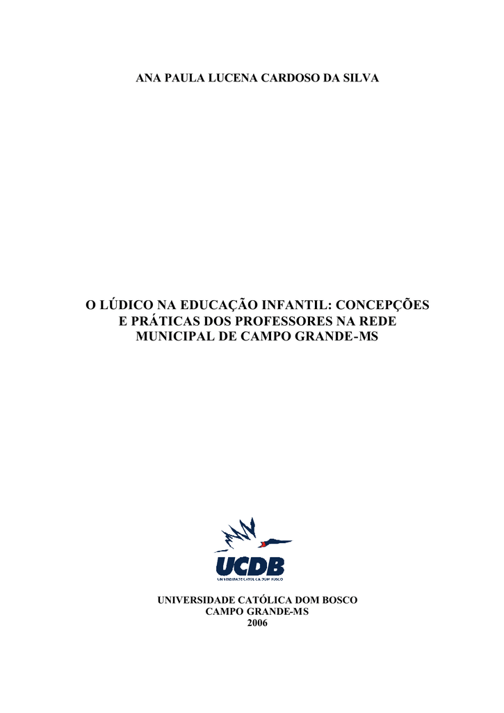 O ludico na educacao infantil monografia