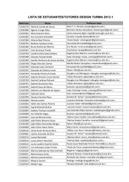 lista de tutores para a turma 2013.1