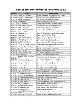 lista de tutores para a turma 2013.2