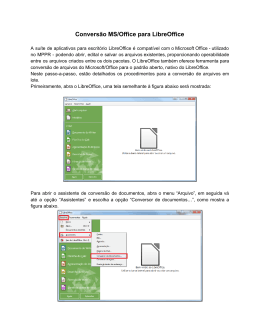Migração de documentos para o LibreOffice