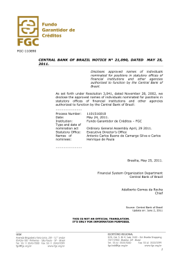 central bank of brazil notice n° 21090, dated may 25, 2011.