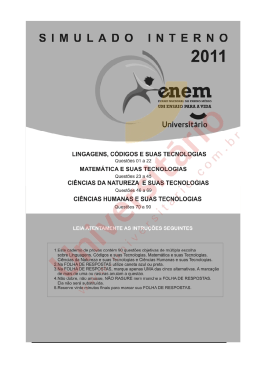 ENEM - Simulado Interno 2011/I - Linguagens