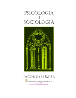 Psicologia e Sociologia: o sociólogo como profissional das