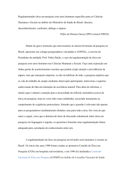 Pedro de Moraes Garcez - ANPOLL ética em pesquisa 02/03/2015