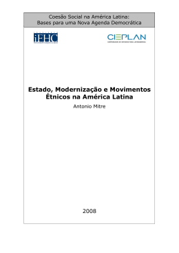 Estado, Modernização e Movimentos Étnicos na América Latina
