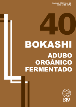 40 - Bokashi - adubo orgânico fermentado - Pesagro-Rio