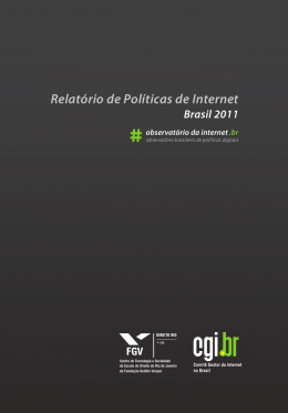 Relatório de Políticas de Internet Brasil 2011
