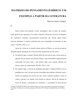 matrizes do pensamento jurídico: um exemplo a partir da literatura i.