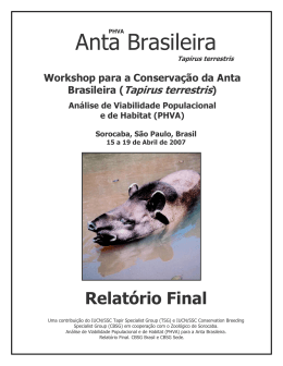 Workshop para a Conservação da Anta Brasileira