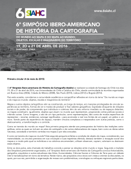 6º simpósio ibero-americano de história da cartografia