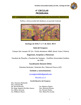 4ª circular programa xvº congreso latinoamericano de filosofía