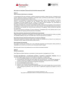 Regulamento Bolsas Santander 2015 - FEP