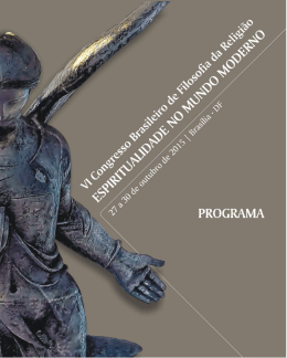 Programação do 6º Congresso Brasileiro de Filosofia da