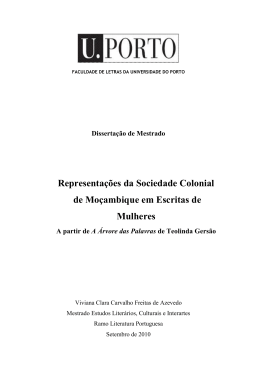 Representações da Sociedade Colonial de Moçambique em