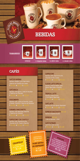 bebidas - Clocks Café