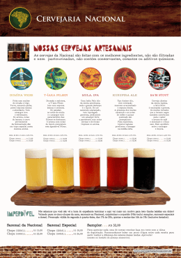 pratos do cardápio - Cervejaria Nacional