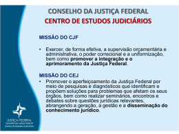 CONSELHO DA JUSTIÇA FEDERAL CENTRO DE ESTUDOS