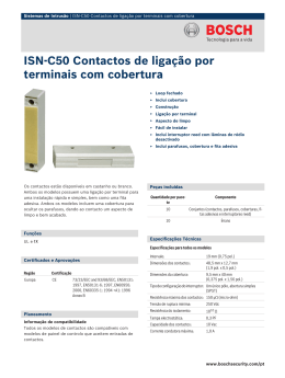 ISN‑C50 Contactos de ligação por terminais com cobertura