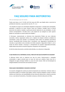 FAQ SEGURO DE ACIDENTES PESSOAIS