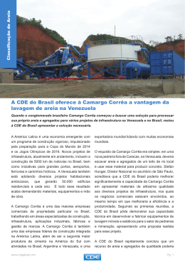 A CDE do Brasil oferece à Camargo Corrêa a vantagem da lavagem