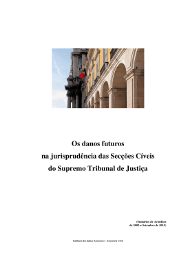 Danos Futuros - Supremo Tribunal de Justiça