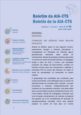 Boletim da AIA-CTS Boletín de la AIA-CTS