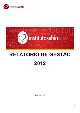 RELATORIO DE GESTÃO 2012