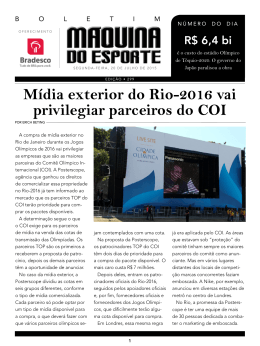 Mídia exterior do Rio-2016 vai privilegiar parceiros do COI