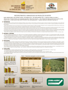 micronutrientes e aminoácidos na produção da batata - Juma-Agro