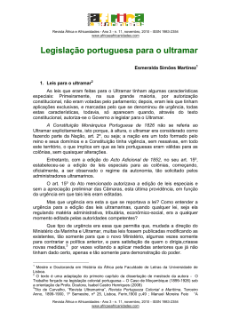 Legislação portuguesa para o ultramar