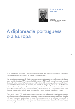 A diplomacia portuguesa e a Europa