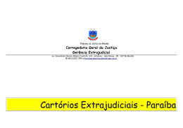 Cartórios Extrajudiciais - Paraíba - Corregedoria Geral de Justiça da