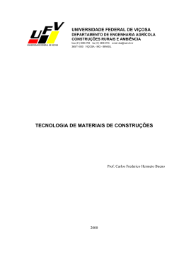 TECNOLOGIA DE MATERIAIS DE CONSTRUÇÕES