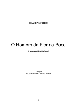 O Homem da Flor na Boca - Encontros de Dramaturgia
