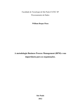 A metodologia Business Process Management (BPM) e sua