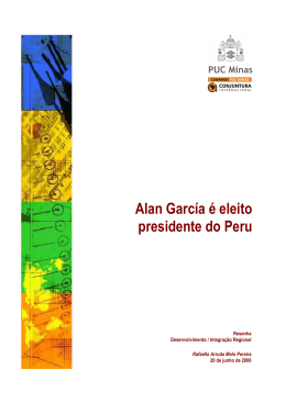 Alan García é eleito presidente do Peru